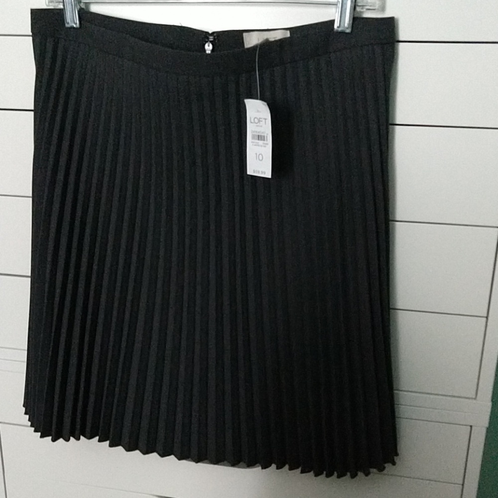 New WT LOFT brand grey pleated skirt SZ10